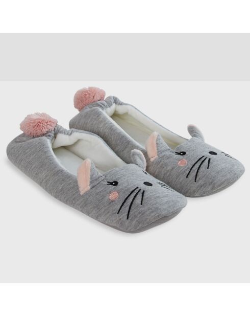 Chaussons Ballerines Kilou  à motif gris