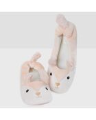 Chaussons Ballerines Chloé façon peluche roses