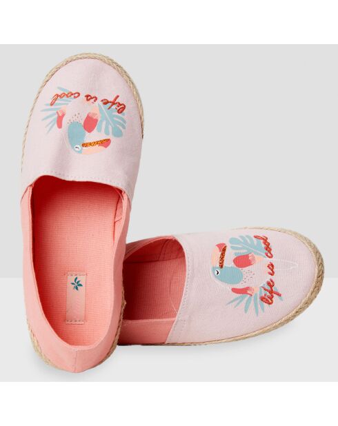 Chaussons d'Extérieur Espadrilles Tucan à motif roses