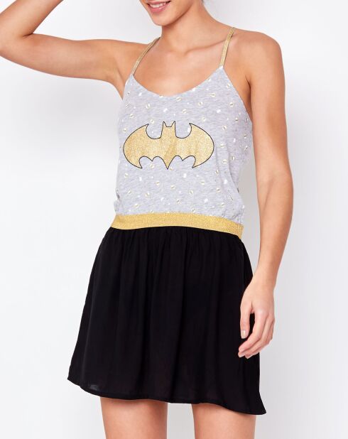 Nuisette Pepita motif Batman gris/noir