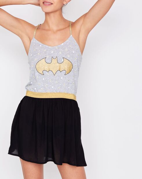 Nuisette Pepita motif Batman gris/noir