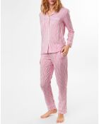 Pantalon de pyjama Foxie rayé fushia