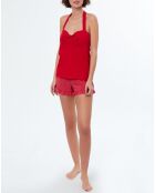 Haut de pyjama Philipa rouge