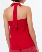 Haut de pyjama Philipa rouge