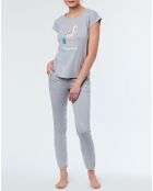 Haut de pyjama Tropic à motif gris