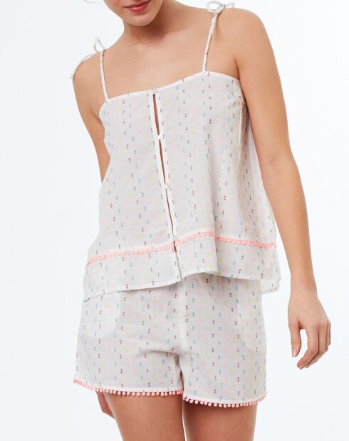 Caraco Timothée imprimé écru