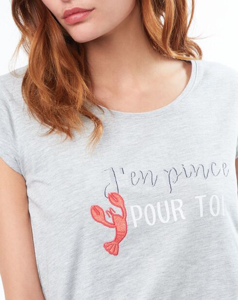 Haut de pyjama Joelle à motif gris