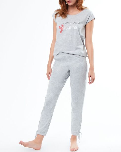 Haut de pyjama Joelle à motif gris