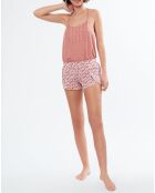 Short de pyjama Foster imprimé fleurs blush