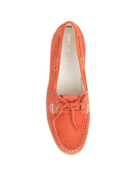 Mocassins en Velours de Cuir Maedrys          orange