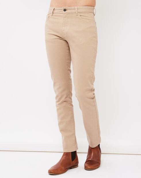 Pantalon Tim en Coton mélangé beige