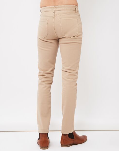 Pantalon Tim en Coton mélangé beige