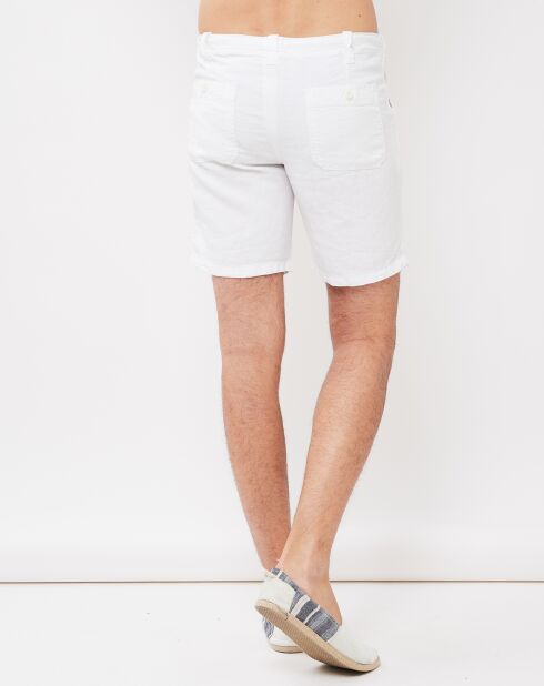 Weiße Jungenshorts aus 100% Leinen