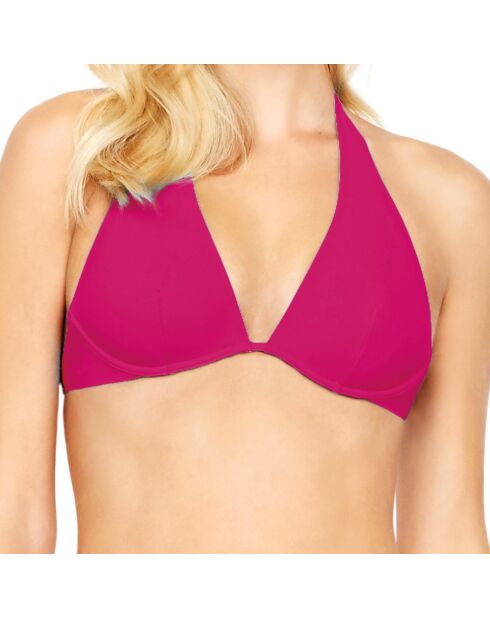 Haut de maillot de bain triangle Au Naturel framboise