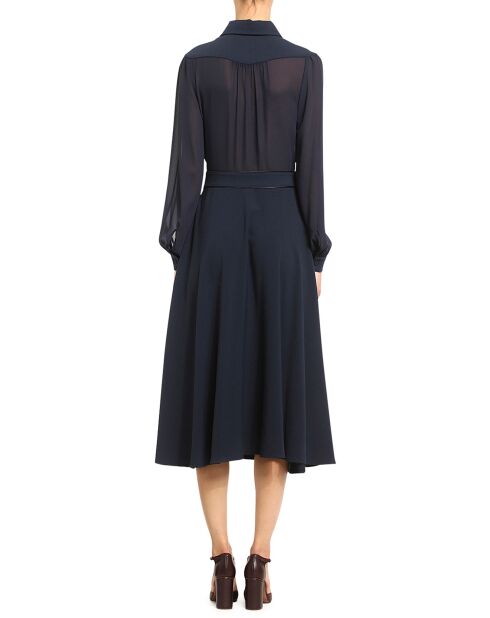 Robe à col Réjane bleu marine
