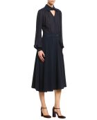 Robe à col Réjane bleu marine