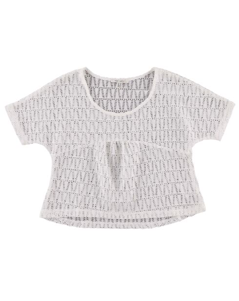T-shirt Tedem traforata ecru
