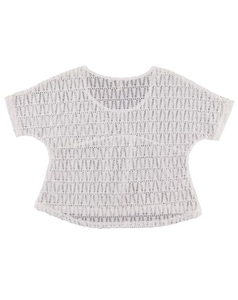 T-shirt Tedem traforata ecru