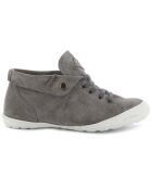 Baskets montantes en Velours de Cuir Gaetane gris moyen