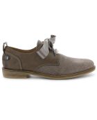 Derbies en Cuir mat & irisé façon reptile Singa marron taupe