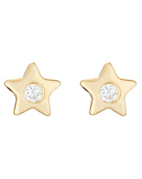 Boucles d'oreilles enfant Etoile or jaune