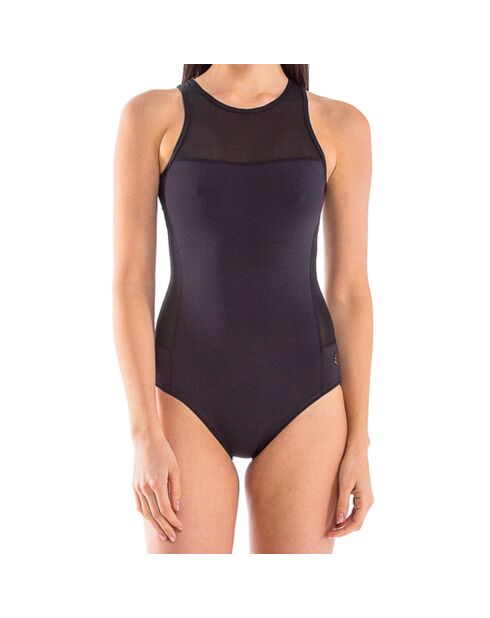 Traje de baño negro de una pieza de neopreno