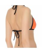 Haut de Maillot Triangle en Néoprène orange/noir