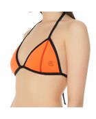 Haut de Maillot Triangle en Néoprène orange/noir