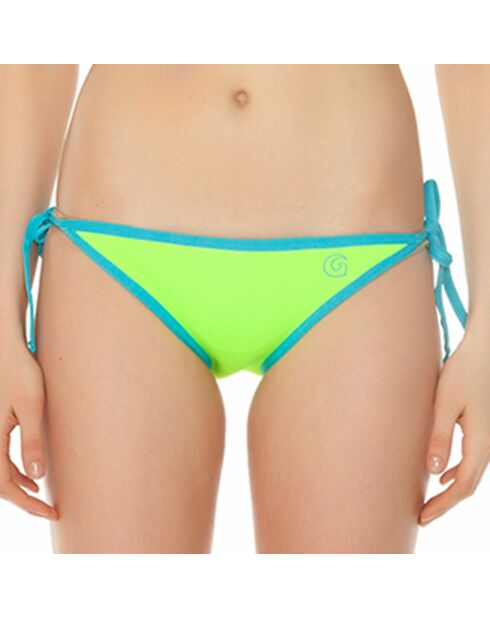 Brasilianische Neopren-Badeanzughose fluogrün/türkis