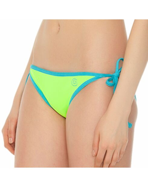 Brasilianische Neopren-Badeanzughose fluogrün/türkis