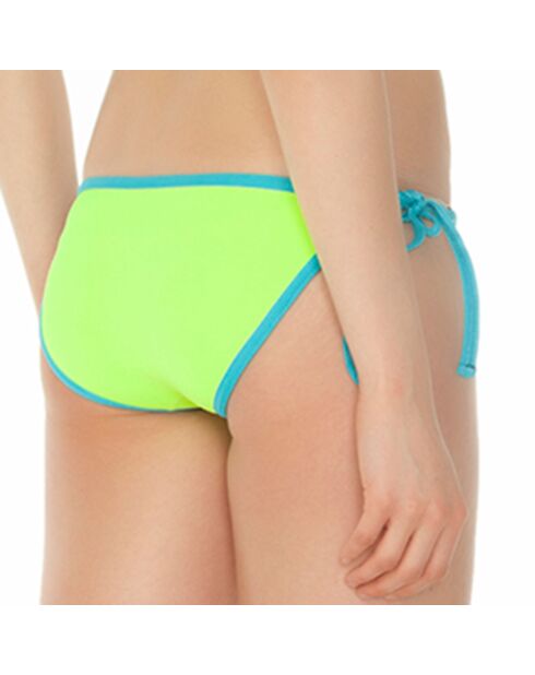 Brasilianische Neopren-Badeanzughose fluogrün/türkis