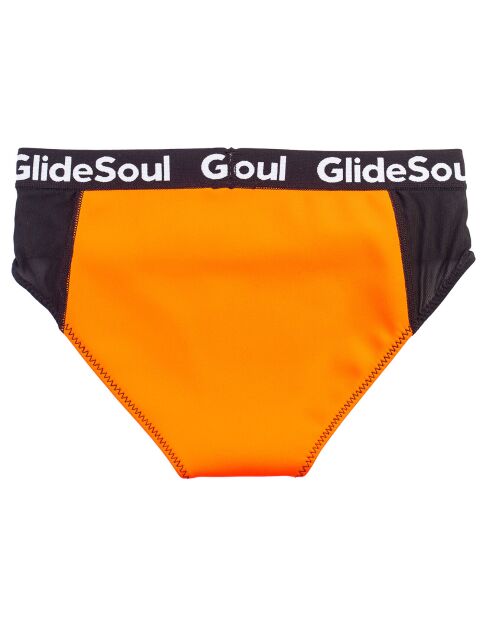 Oranje/zwart normaal bikinibroekje van neopreen