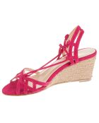 Sandales en Cuir Vrille fuchsia - Talon 6 cm