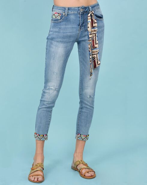 Jean Rio avec broderies bleu