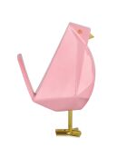 Sculpture pop art Oiseau rose rose - 13x7x18 cm