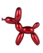 Sculpture pop art Petit chien ballon rouge - 27x26x9.5 cm