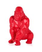 Sculpture pop art Orang Outan rouge - 38x27x25 cm