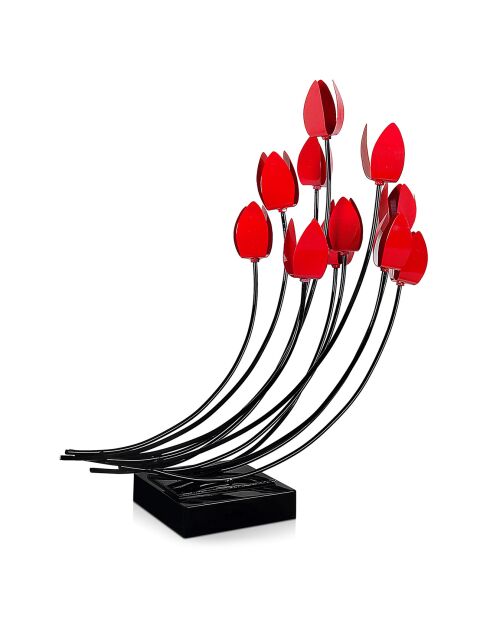 Sculpture en métal Coquelicots - 74x70x30 cm