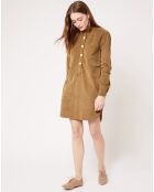 Robe en velours côtelé Haritz kaki