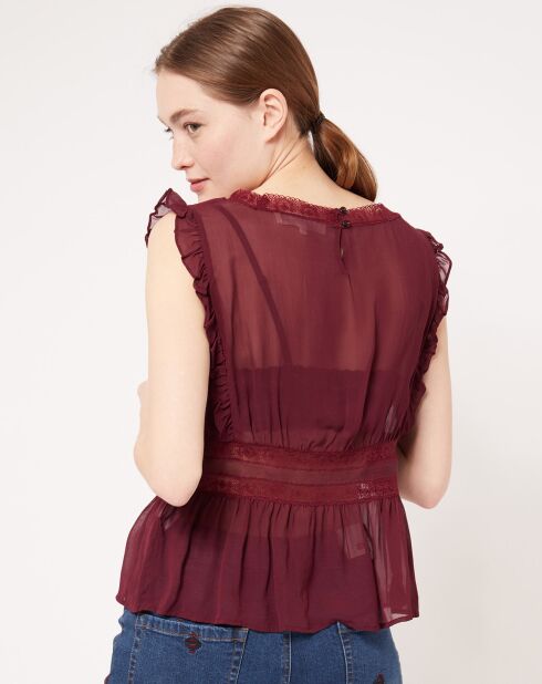 Top Hemma transparent bordeaux