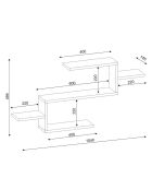 Libreria Modenesi bianca - 104x49x14,5 cm