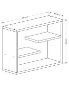 Etagère Zuccarelli blanche - 60x44x19.5 cm