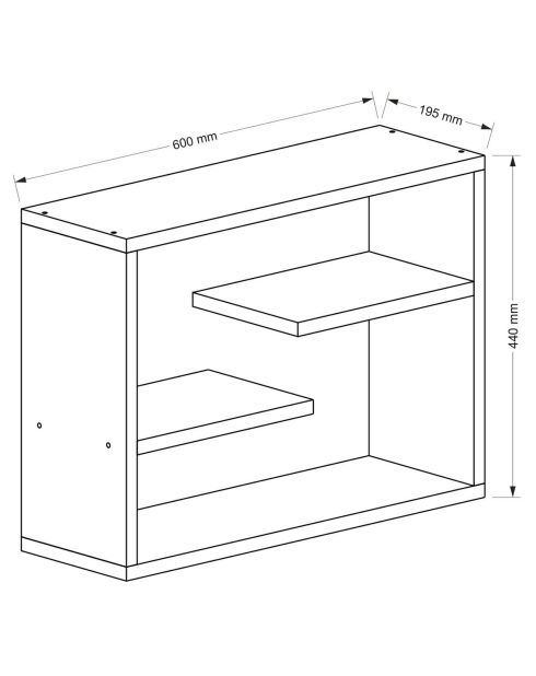Etagère Zuccarelli blanche - 60x44x19.5 cm
