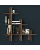 Etagère Pretino noyer - 81x80x18 cm
