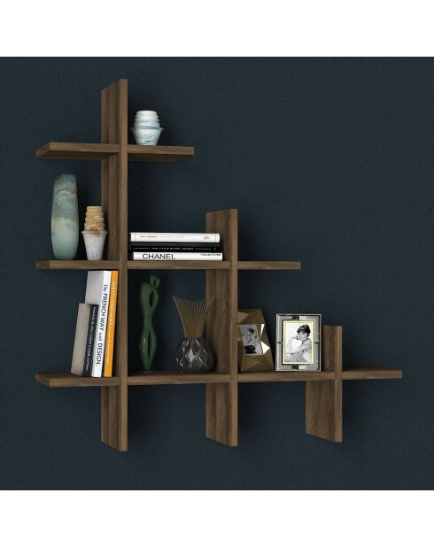 Etagère Pretino noyer - 81x80x18 cm