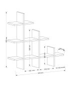 Etagère Pretino noyer - 81x80x18 cm