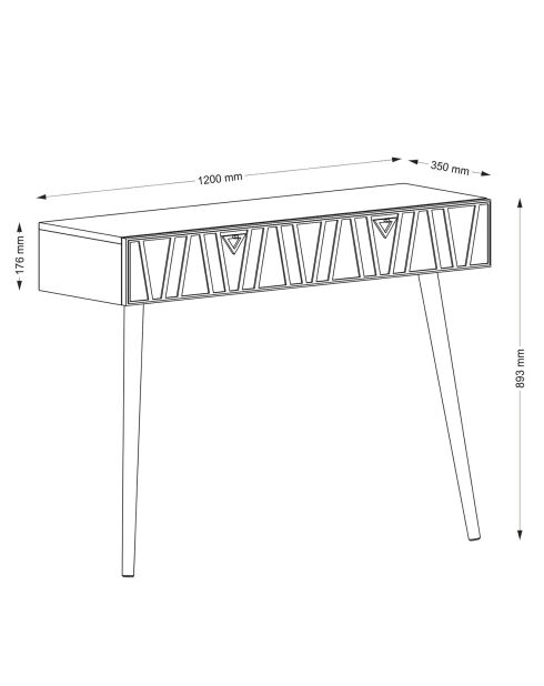 Console 1 tiroir Remondi noyer/vert foncé - 120x89x35 cm