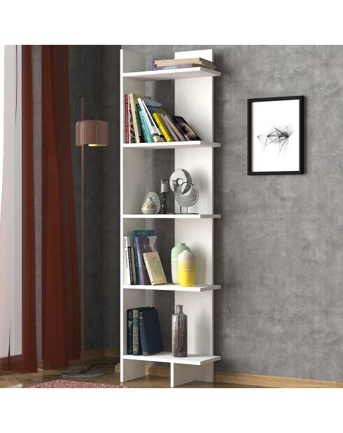 Bibliothèque Proietto blanche - 48.5x170x22 cm