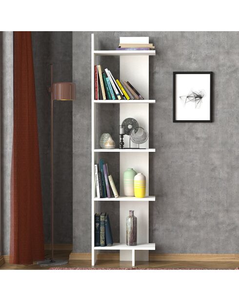 Bibliothèque Proietto blanche - 48.5x170x22 cm