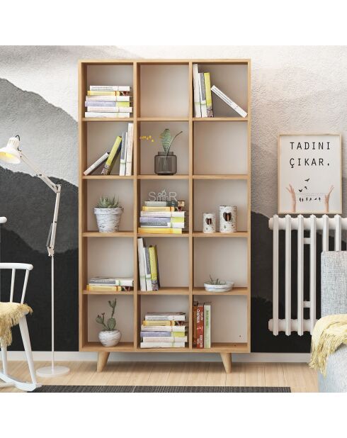 Bibliothèque Michele chêne - 100x25x184 cm